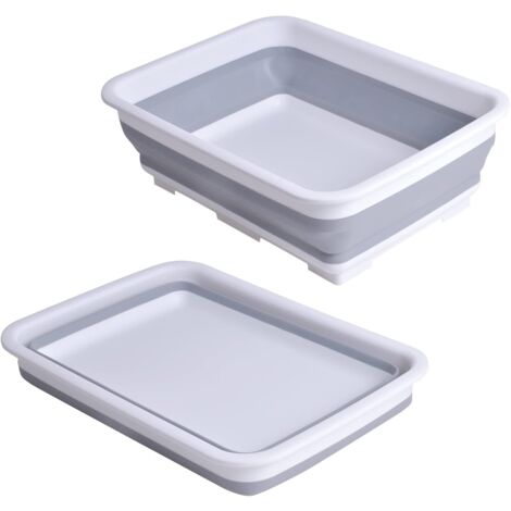 Bacinella pieghevole per il bucato, portatile, in plastica e silicone
