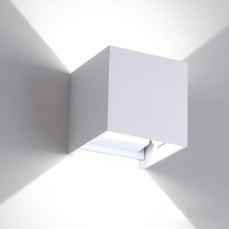 Applique LED Da Parete Interno/Esterno IP65 - 4W Regolabile Su E Giù - Luce Calda Per Giardino, Balcone, Soggiorno