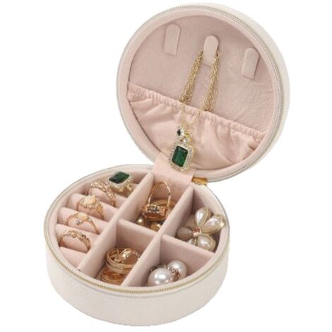 Porta Gioie Da Camera Da Letto Cofanetto Portagioie In Pelle Con 4 Strati E Specchio - Organizer Con Serratura Per Anelli, Collane, Regalo Cofanetto Portagioie In Pelle Con Specchio