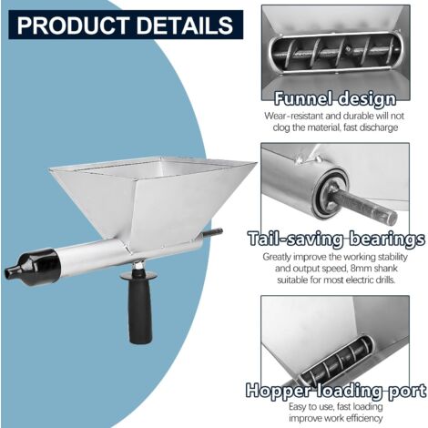 Pistola Per Fugatrice Cemento Rapido - Elettrica, Acciaio Inox, Con 4 Ugelli, Per Malta E Intonaco - Foto 6