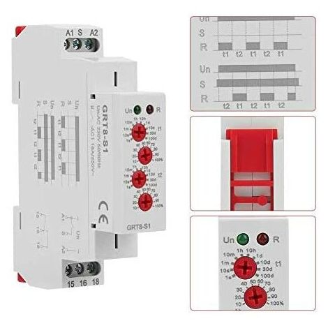 Doppelfunktions Zeitrelais - Einstellbar 0,1s-10 Tage Für AC230V/24V Steuerungen