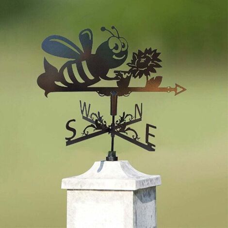 Wetterfahne Kleine Eule - Eisen Windrichtungsanzeige 35x50 Cm