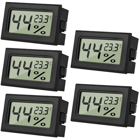 Ainiv Mini LCD Thermometer 2 Stück - Digital Thermometer Hygrometer