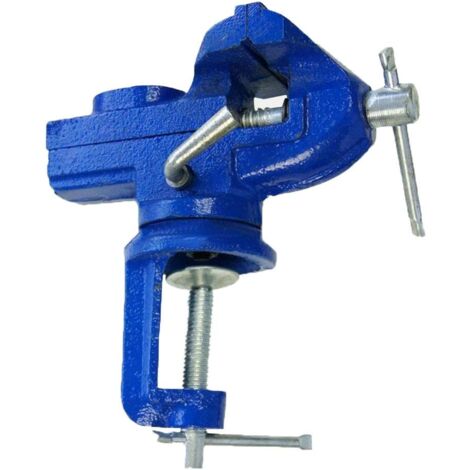 Mini Tischschraubstock Aus Walnuss - Kleine Schraubstockklemme Für Hobby & Basteln