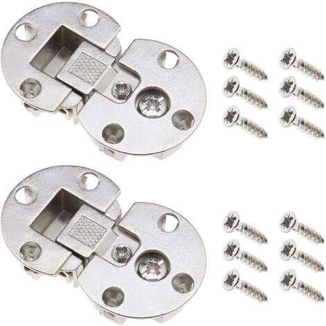 Antike Schmuckkästchen-Scharniere Aus Messing - 2 Stück Runde Dekor-Scharniere