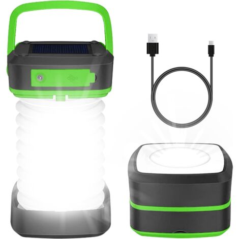 Solar-Campinglampe Mit Clip – Wiederaufladbar, Wasserdicht, 3 Helligkeitsstufen | Perfekt Für Zelt, Wandern & Notfall