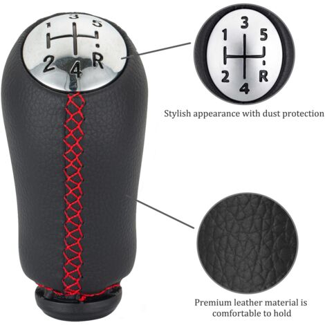 Puupaa Schaltknauf Leder/Metall - 5/6-Gang Für Toyota Corolla, RAV4, Yaris