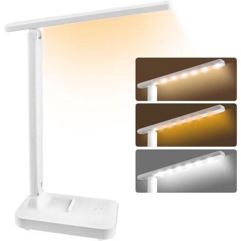 LED Schreibtischlampe Mit USB-Ladeanschluss, Dimmbar, In Weiß - Perfekt Für Homeoffice & Leseecke