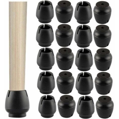 Protectores Antideslizantes Para Patas De Muebles - 8 Unidades Negras, Diseño Horquilla, Evitan Arañazos