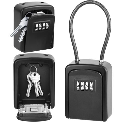 HMF 317-02 Caja De Seguridad Con Cerradura De Combinación, Caja Fuerte Portátil, Cable De Seguridad