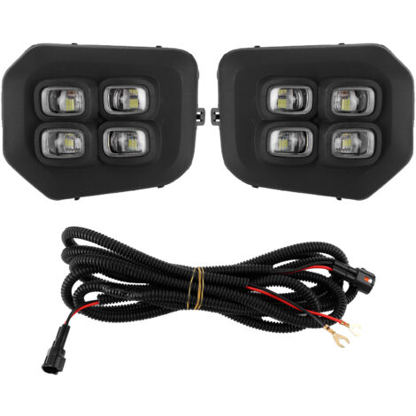 Luces De Circulación Diurna LED COB - 6 LEDs, 12W, 6000K Blanco, Dimmable 50%, Con Funciones Direccionales Y Coming Home (12V)