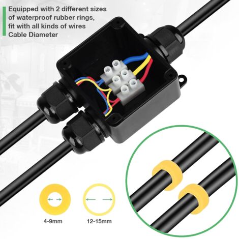 HUANCHAIN Cable De Extensión Para Exteriores De 150 Pies Calibre 12/3, Impermeable De Servicio Pesado Con Extremo Iluminado, Cable Eléctrico Flexible Resistente Al Frío De 3 Clavijas Para Exteriores