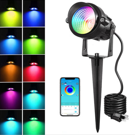 Focos Solares RGB Para Exteriores Energetic – 6 Unidades, IP65, 26 LEDs, 9 Modos De Color