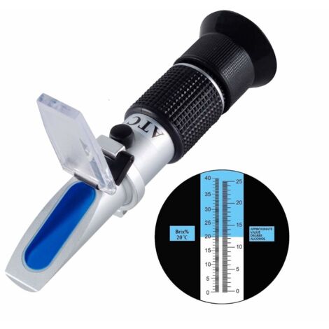 Rifrattometro Portatile Per Alcol Zucchero Brix 0-40% Alcol 0-25 - Foto 10