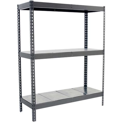 SimonRack Étagère Industrielle, 2000x1200x450 mm, 3 Niveaux, 400 kg Capacité de Charge et Point de Flexion, Métal, Étagère Charge Lourde, Gris/Galvanisé - Ecoforte (1/5)