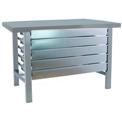 Simonrack Établi de travail gris robuste 830x1500 mm (1/5)