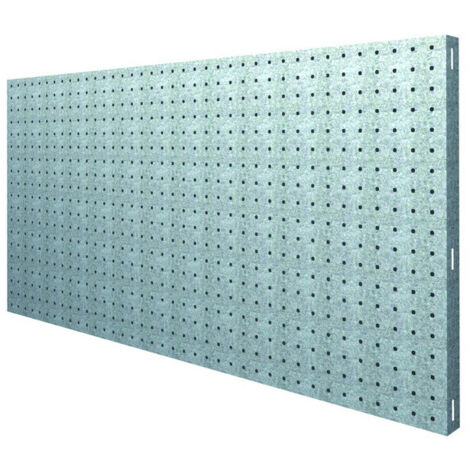 SimonRack Panneau Mural Perforé Porte-Outils avec 8 Crochets – 600x1200x35 mm – Acier Zincato – Simonwork