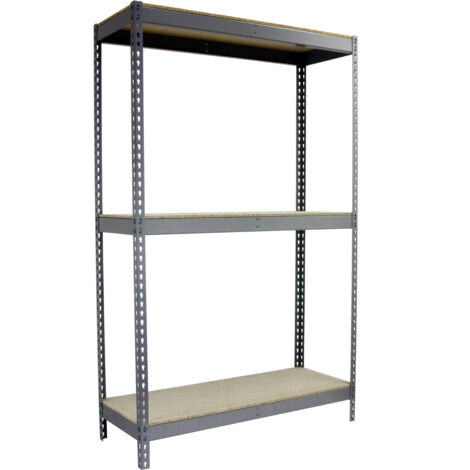 SimonRack Étagère Industrielle, 2000x1500x750 mm, 3 Niveaux, 400 kg Capacité de Charge et Point de Flexion, Métal, Étagère Charge Lourde, Gris - Ecoforte (1/5)