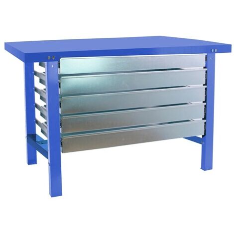 Kit établi Bricolage - 1445x1210x610 - 3 Niveaux Gris/Bois