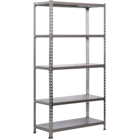 SimonRack Étagère Rangement, 2000x1100x500 mm, 5 Niveaux, 200 kg Capacité de Charge et Point de Flexion, Métal , Étagère Garage, Galvanisé - Simonclick (1/5)