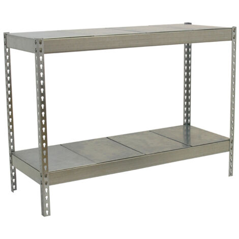 SimonRack Étagère Industrielle, 900x1200x750 mm, 2 Niveaux, 400 kg Capacité de Charge et Point de Flexion, Métal, Étagère Charge Lourde, Galvanisé - Ecoforte (1/5)
