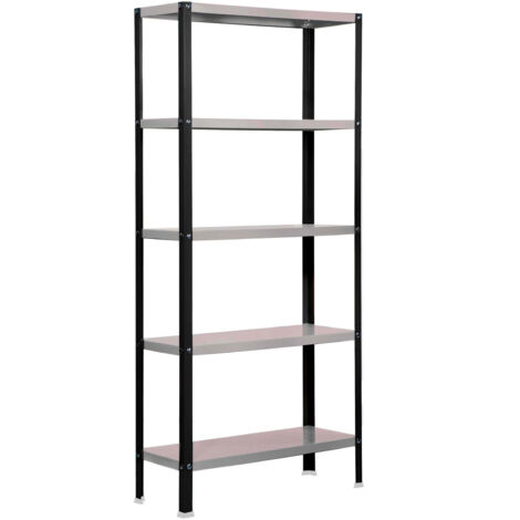SimonRack Scaffale da Ufficio/Libreria, 1800x800x300 mm, 5 Ripiani, 100 kg per Ripiano, Metallo Stile Industriale, Antracite/Zincato – Simon Home (1/3)