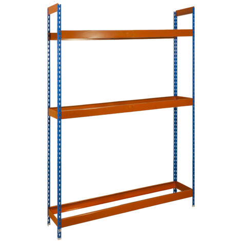 SimonRack Étagère à Pneus, Rangement 15 pneus, 2000x1200x450 mm, Métal Renforcé, Garage Atelier, Bleu/Orange - Simonauto