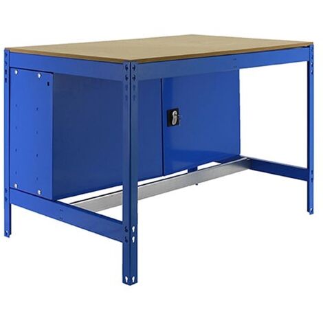 Simonrack Établi bleu et bois robuste 842 x 910 mm (1/5)