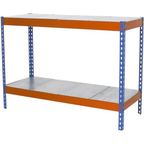 Simonrack ECOFORTE 1204-2 étagère métal bleu orange galva (1/5)