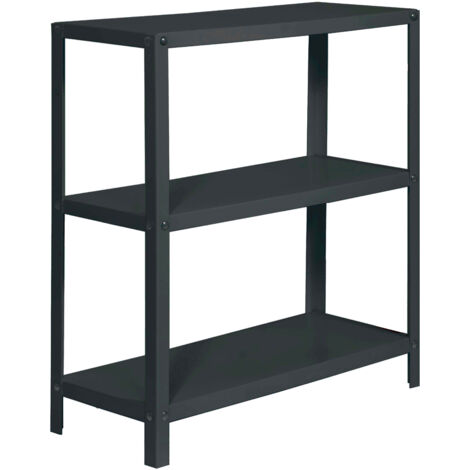 SimonRack Scaffale da Ufficio/Libreria, 900x800x300 mm, 3 Ripiani, 100 kg per Ripiano, Metallo Stile Industriale, Antracite – Simon Home (1/3)