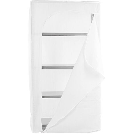 Simon Rack Housse de Protection pour étagère, Avec Fermeture éclair, 2000x1000x400 mm, Blanc
