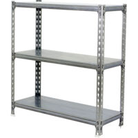 SimonRack Étagère Rangement, 900x1200x400 mm, 3 Niveaux, 200 kg Capacité de Charge et Point de Flexion, Métal , Étagère Garage, Galvanisé - Simonclick