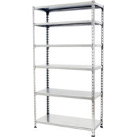 SimonRack Étagère Rangement, 2500x900x500 mm, 6 Niveaux, 180 kg Capacité de Charge et Point de Flexion, Métal , Étagère Garage, Galvanisé - Simonclick