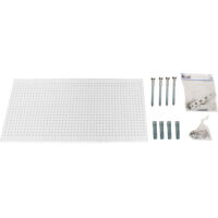 SimonRack Panneau Mural Perforé Porte-Outils avec 25 Crochets – 600x1200x35 mm – Acier Bianco – Simonwork