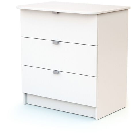 Commode 3 tiroirs avec plan à langer AT4 Webaby Blanc