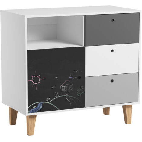 Commode 3 tiroirs Vox Concept Noir