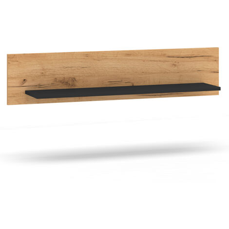 Étagère murale 110cm Solal Bois et Noir (1/5)