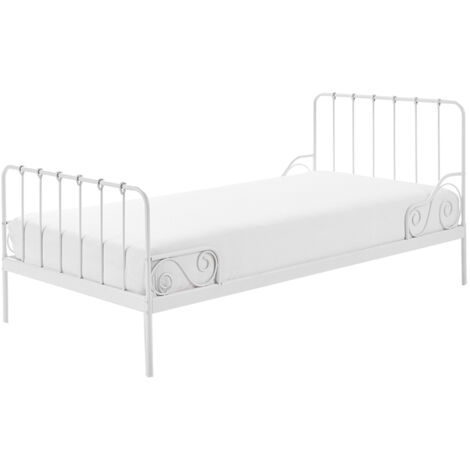 Lit 90x200 Sommier inclus Vipack Alice - Blanc (1/3)