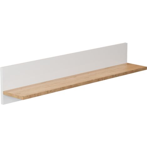 Etagère murale 100x17,8x20 cm blanc et chêne - DENVER (1/5)