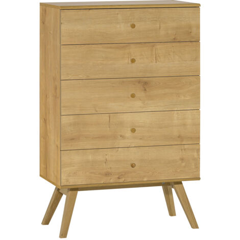 Commode 5 tiroirs Vox Nature Bois (1/2)