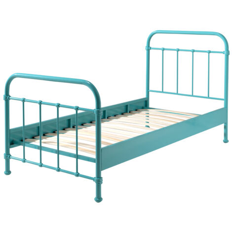 Lit 90x200 Sommier inclus Vipack New York - Menthe (1/3)