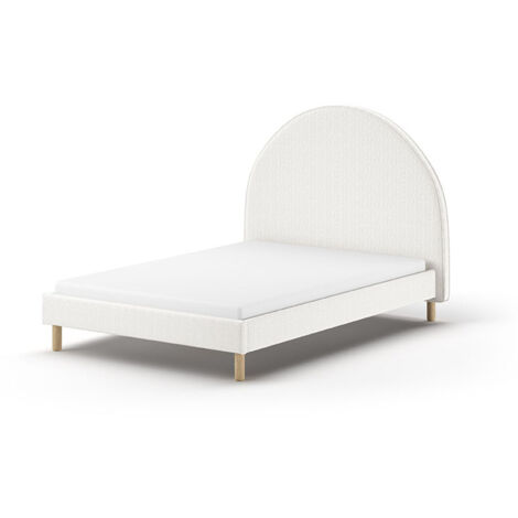 Lit 140x200 sommier inclus Vipack Moon Blanc (1/5)