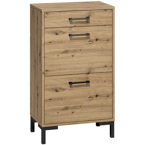 Meuble à chaussures 2 portes vérin 1 tiroir Liora Bois (1/5)
