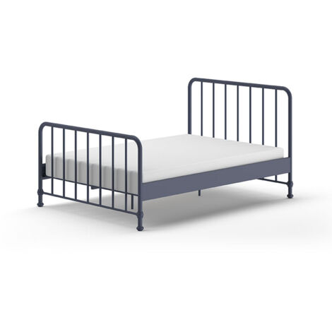 Lit 140x200 sommier inclus Vipack Bronxx Denim mat (1/5)