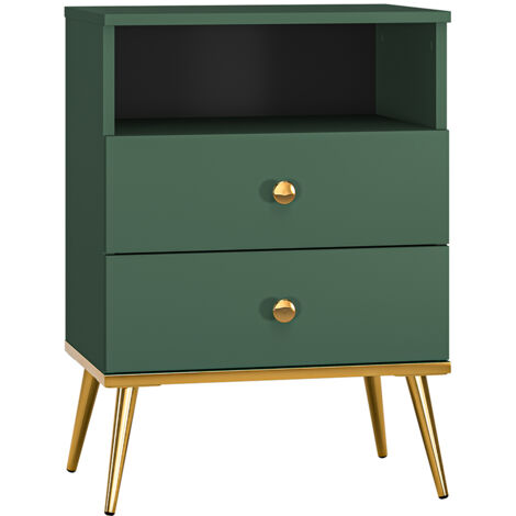 Chevet 2 tiroirs Thalia Vert (1/5)