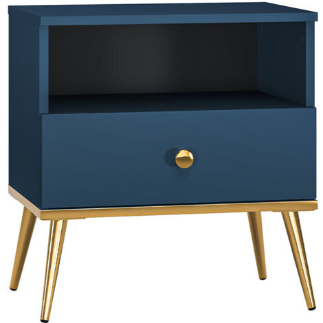 Chevet 1 tiroir Thalia Bleu (1/5)