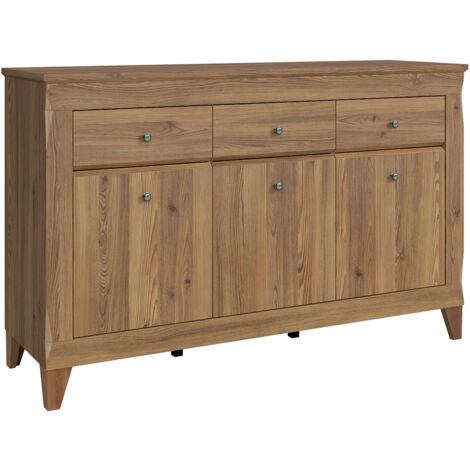Buffet 3 portes 3 tiroirs Raya Bois (1/5)