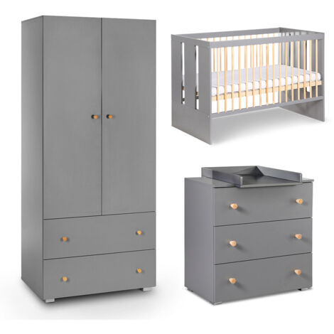 Chambre complète lit bébé - commode à langer et armoire Littlesky by ...