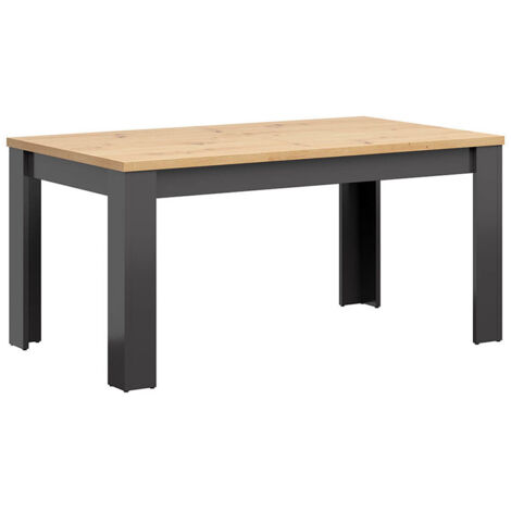 Table à manger extensible 6 à 8 places Duck Gris anthracite et Bois (1/4)
