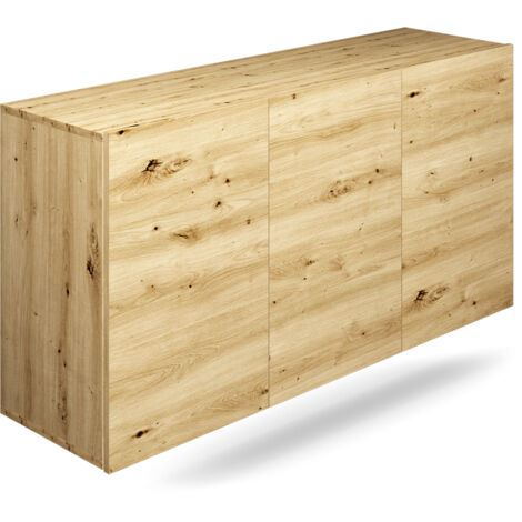 Buffet suspendu 3 portes 160x36x60 cm chêne clair - DALLYN (1/5)